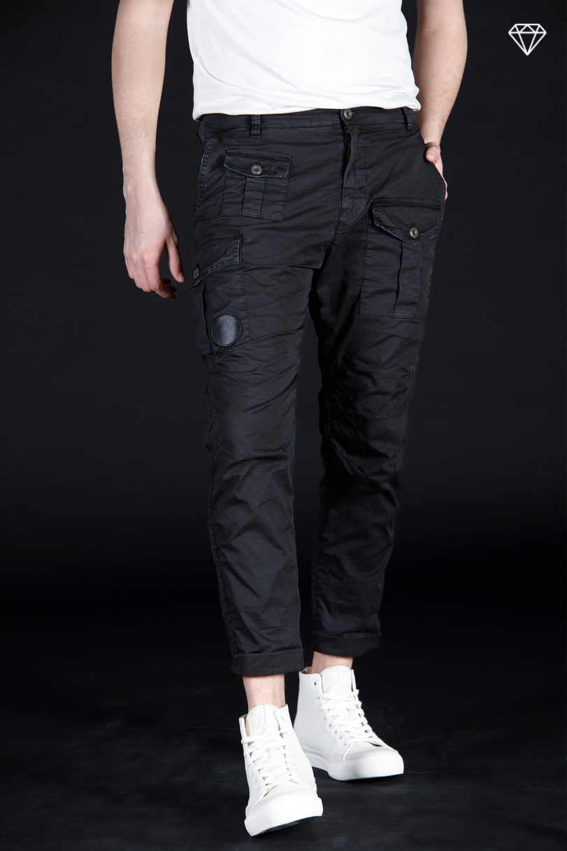 George Coolpocket men's cargo pants in lightweight pima cotton logo edition carrot fit ①