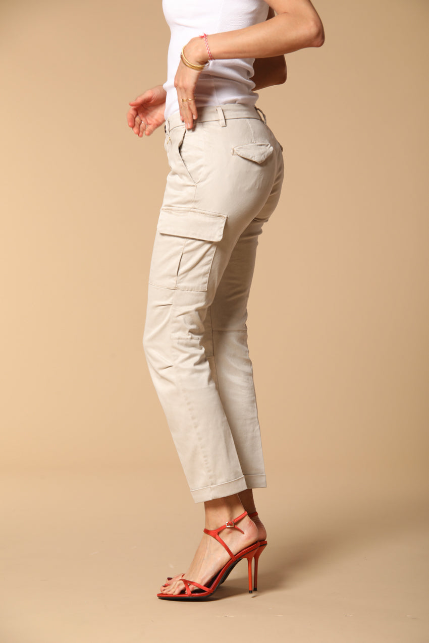 Chile City women's cargo pants in gabardine slim fit