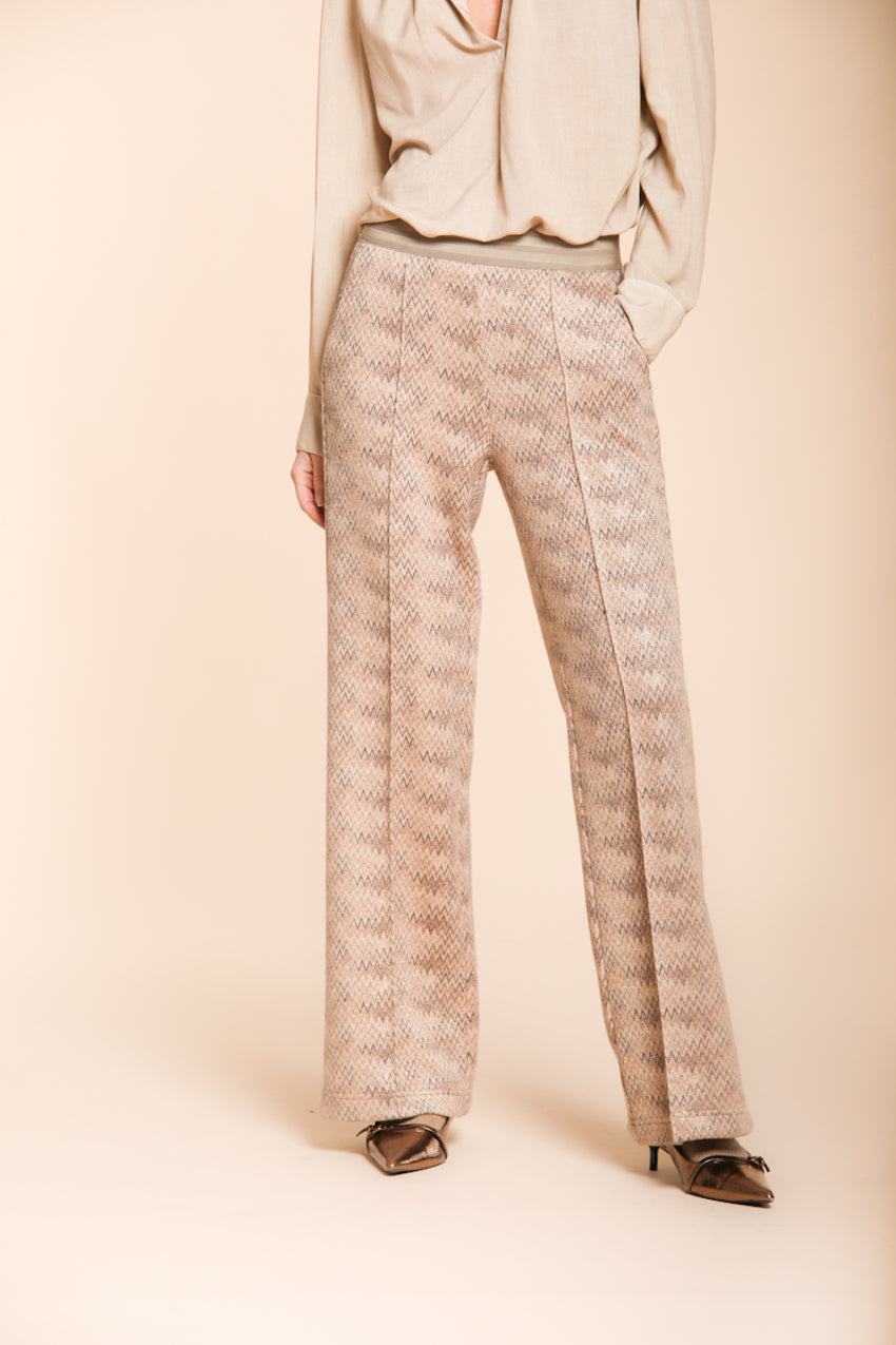 Foto 1 Easy Straight Elax pantalone chino donna in jersey lurex straight fit