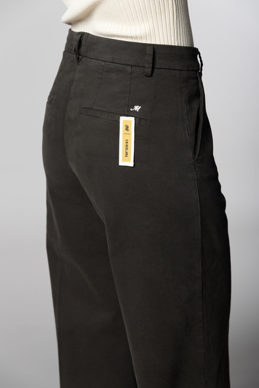 New York Studio Damen-Chinohose aus Baumwoll-Woll-Mix wide leg