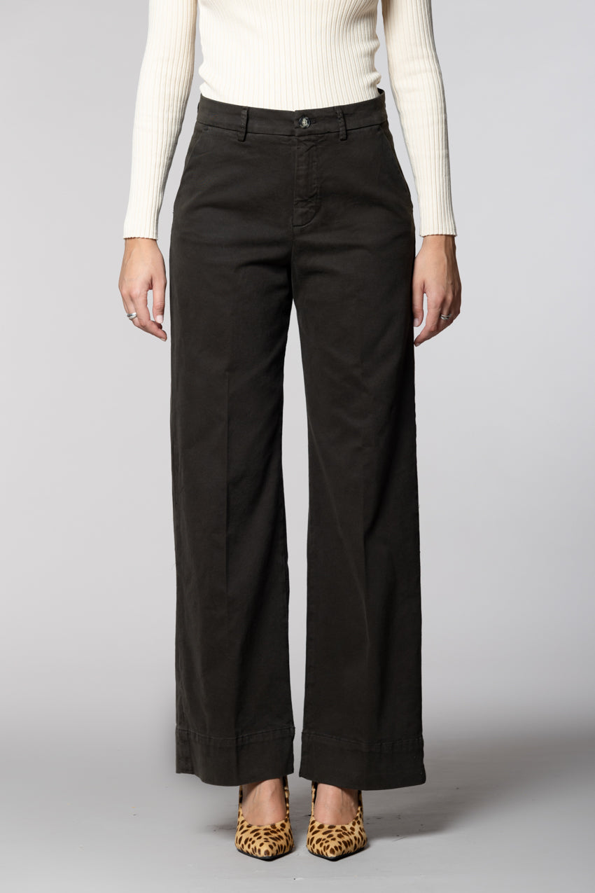 New York Studio Damen-Chinohose aus Baumwoll-Woll-Mix wide leg