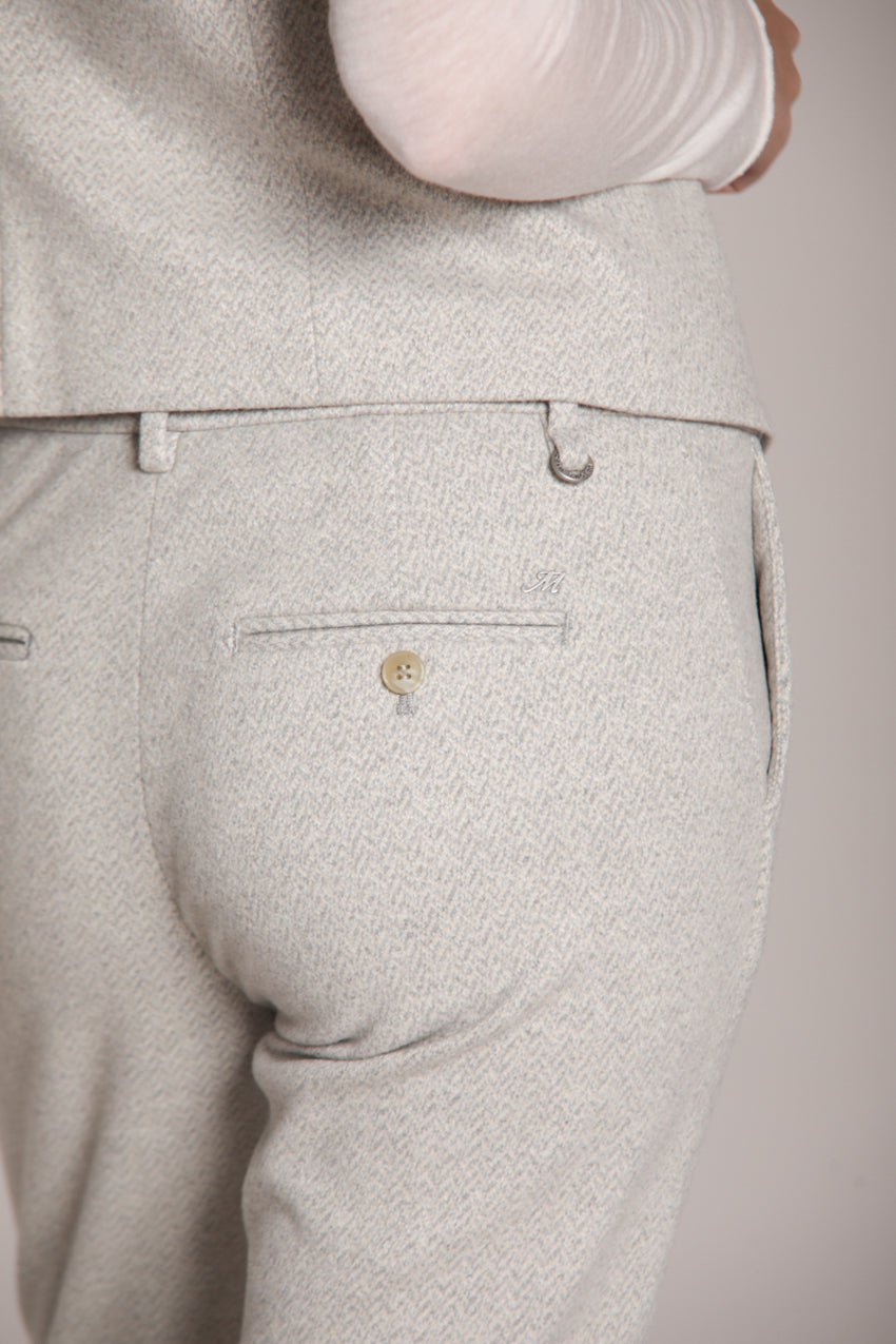 Foto 2 New York Trumpet pantalone chino donna in jersey con fantasia spigata slim fit