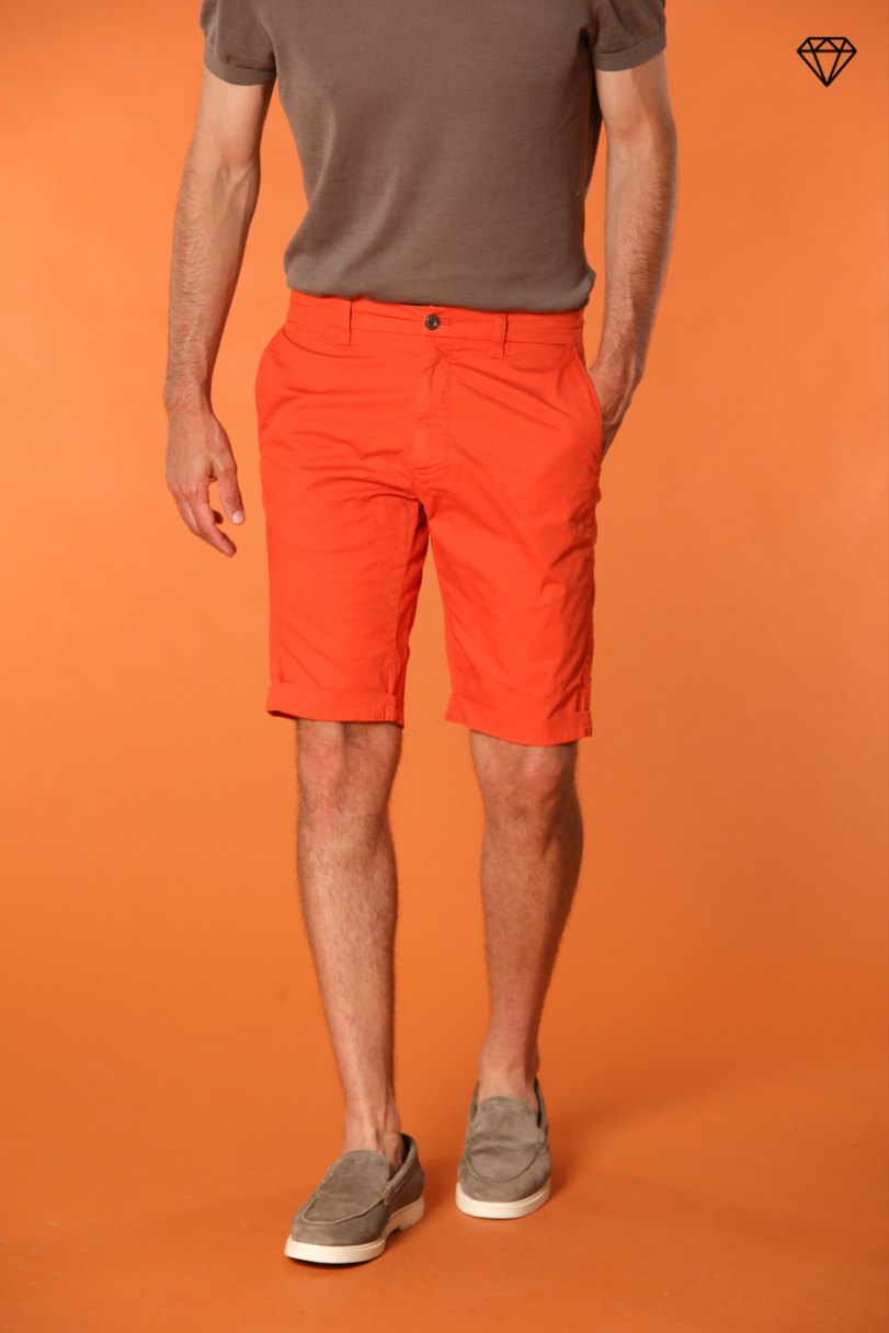 London men's chino bermuda shorts in Pima Cotton Regular fit ①