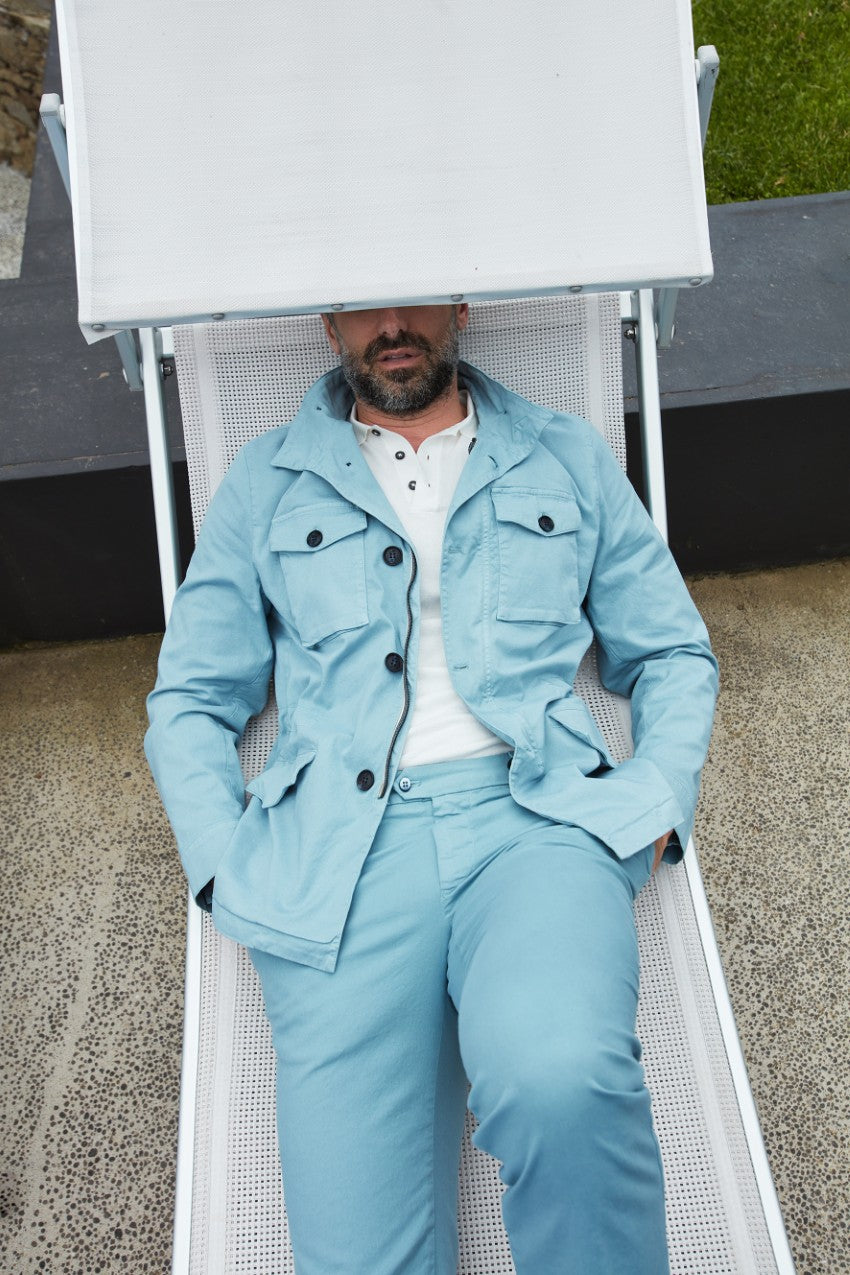 City Field men's jacket in cotton and tencel twill Mason's Mason's