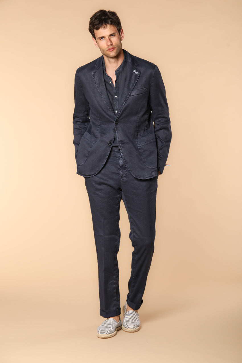 Da Vinci Summer blazer uomo in twill di lino e cotone