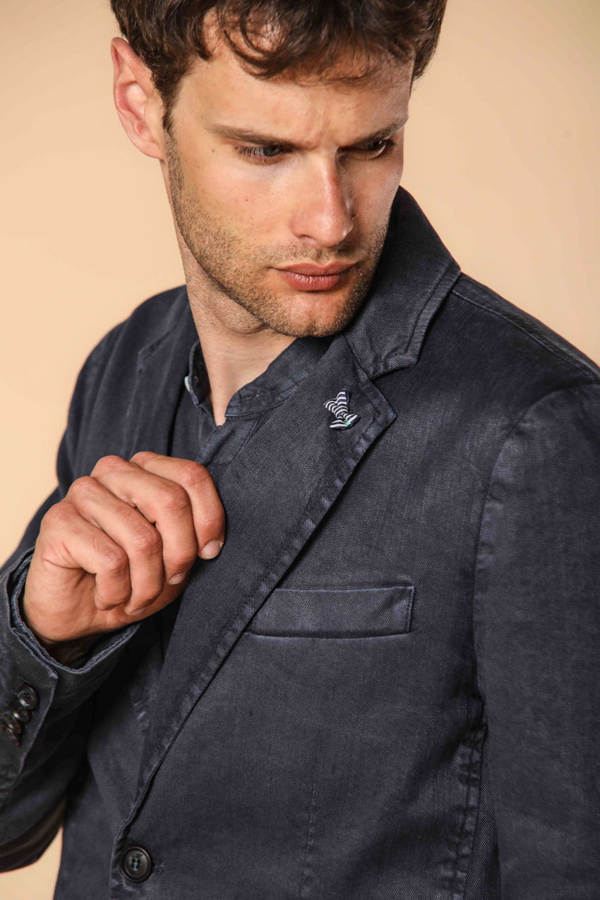 Da Vinci Summer blazer uomo in twill di lino e cotone