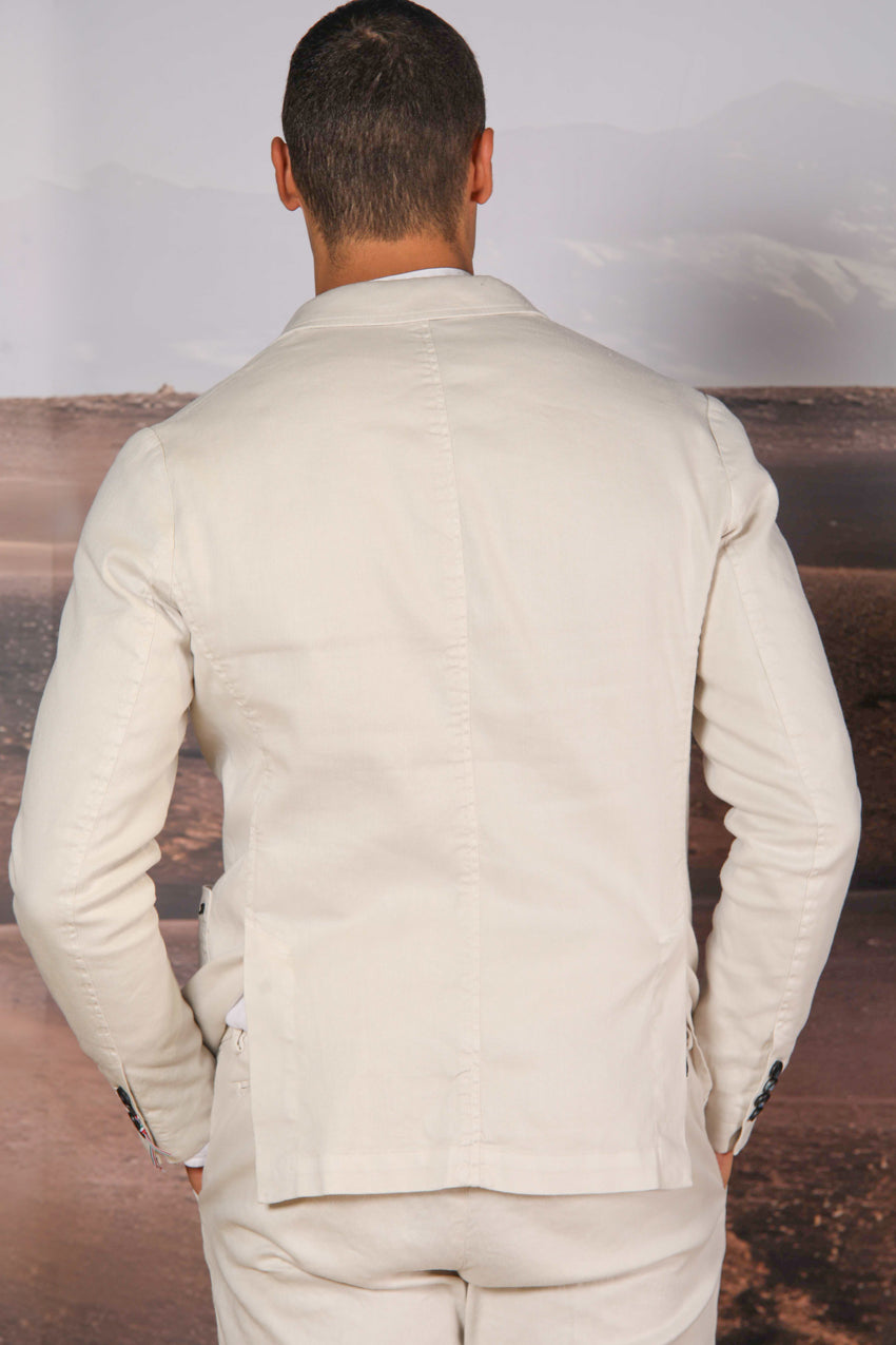 Da Vinci Summer blazer uomo in twill di lino e cotone