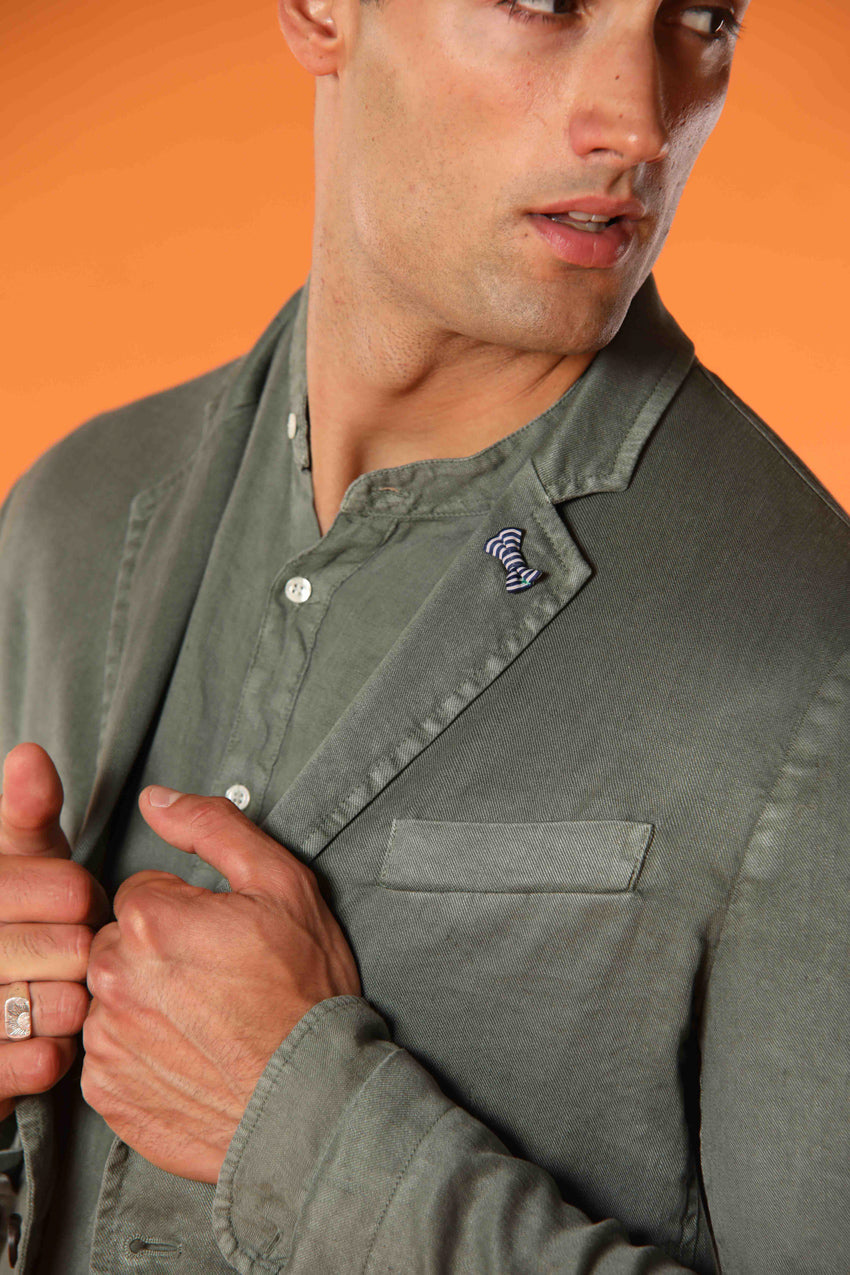 Da Vinci Summer blazer uomo in twill di lino e cotone