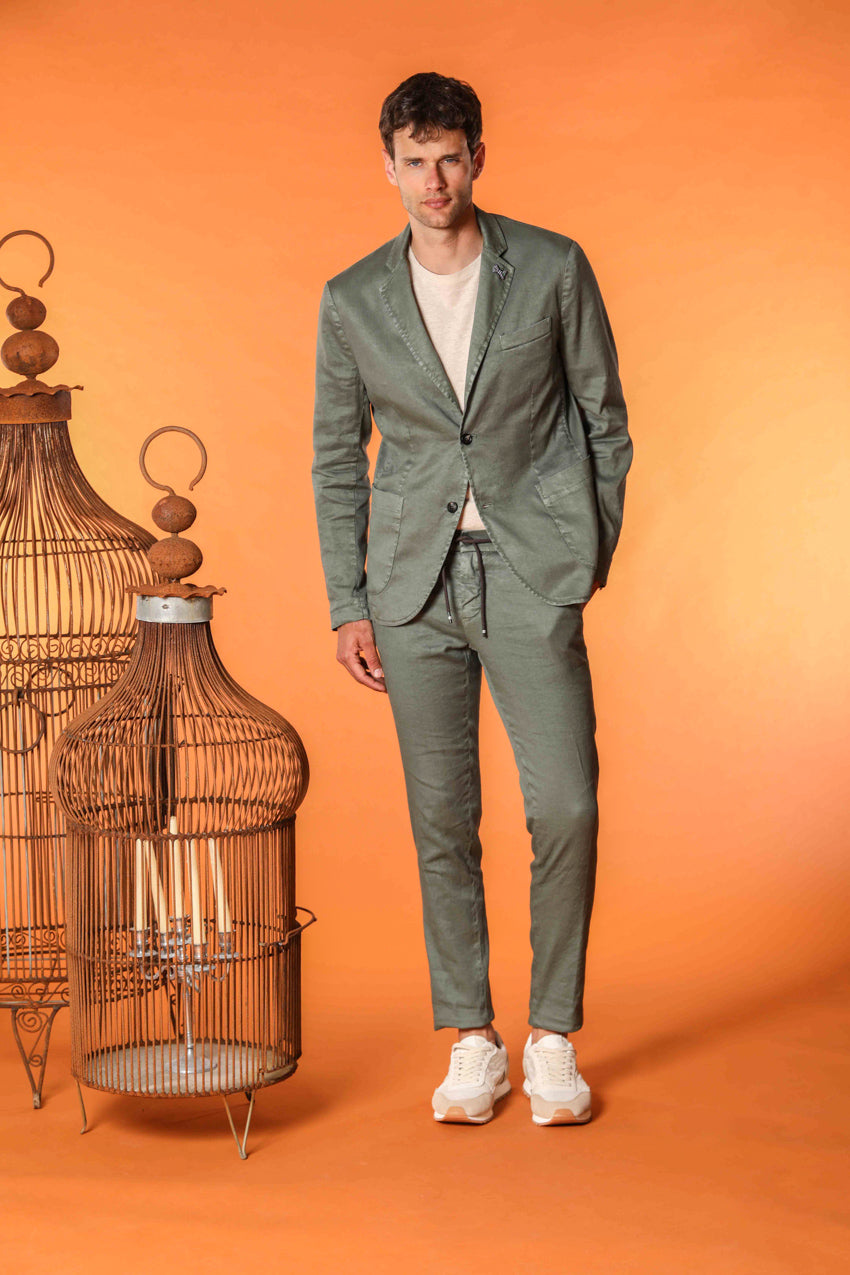 Da Vinci Summer blazer uomo in twill di lino e cotone