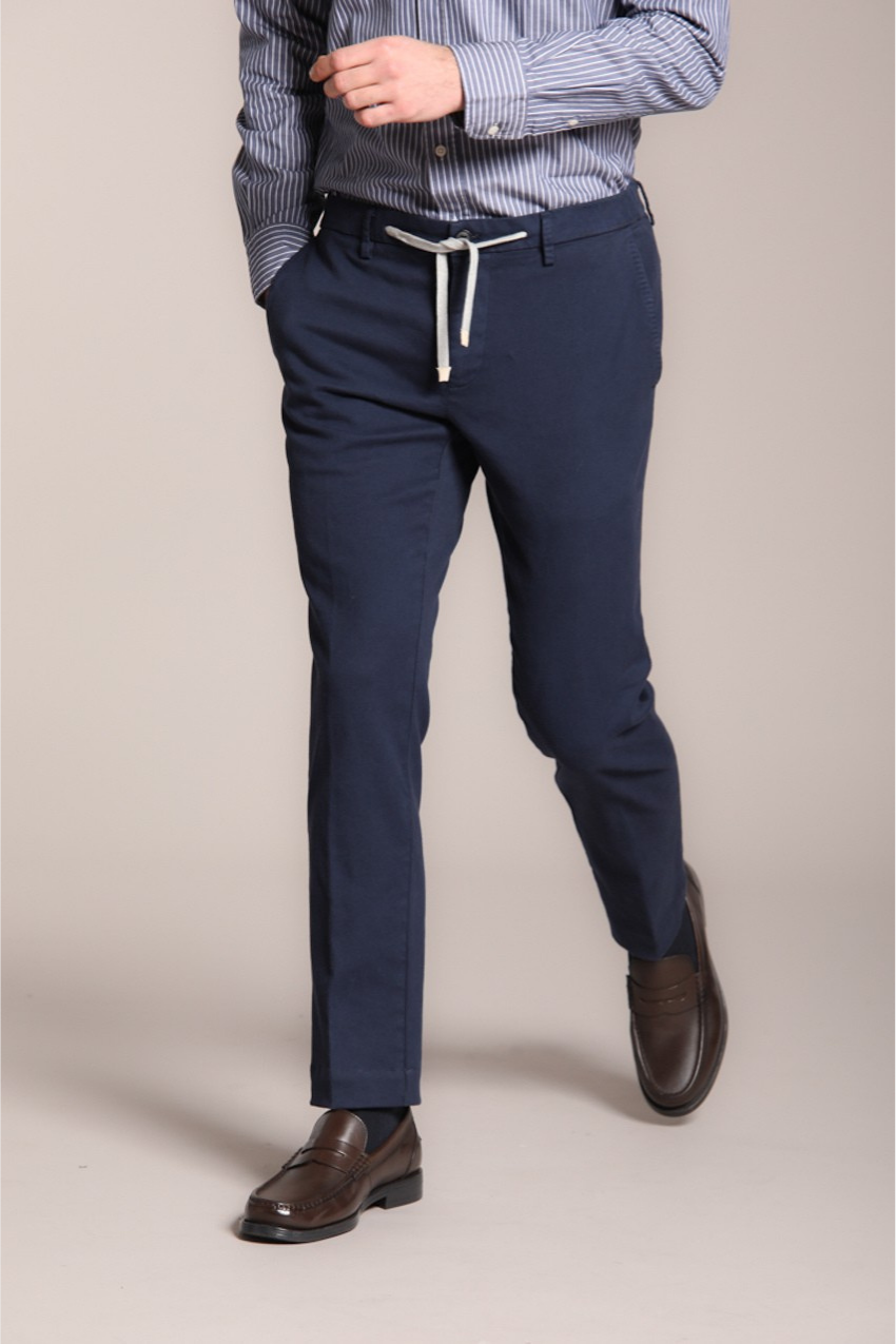 New York String pantalon chino jogger homme en coton cachemire regular fit