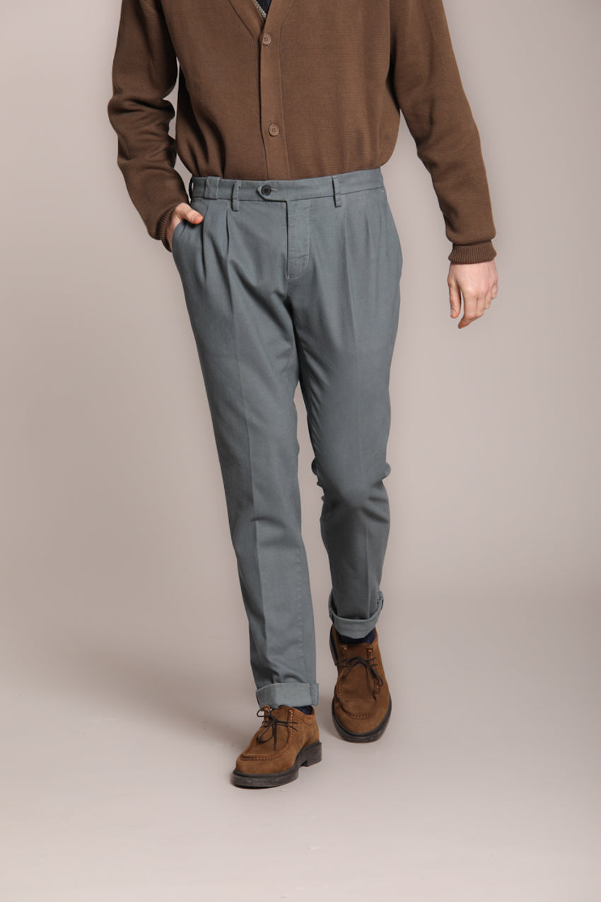 Foto 1 New York Time 2 Pinces pantalone chino uomo in cotone lana regular fit