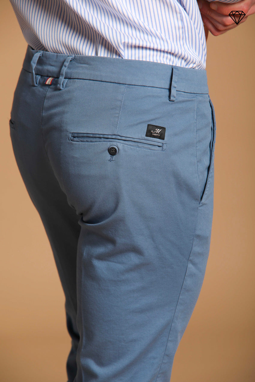 Torino pantalon chino homme en fine tricotine de coton et lyocell slim fit ①