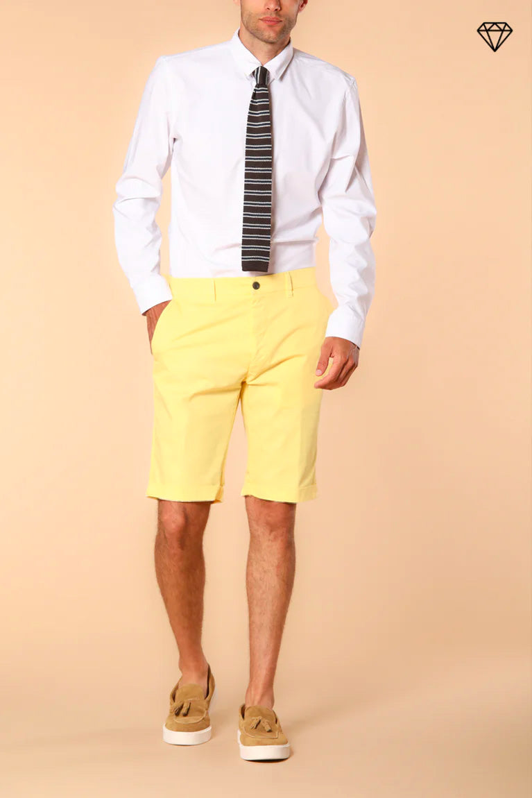 London men's chino bermuda shorts in Pima Cotton Regular fit ①