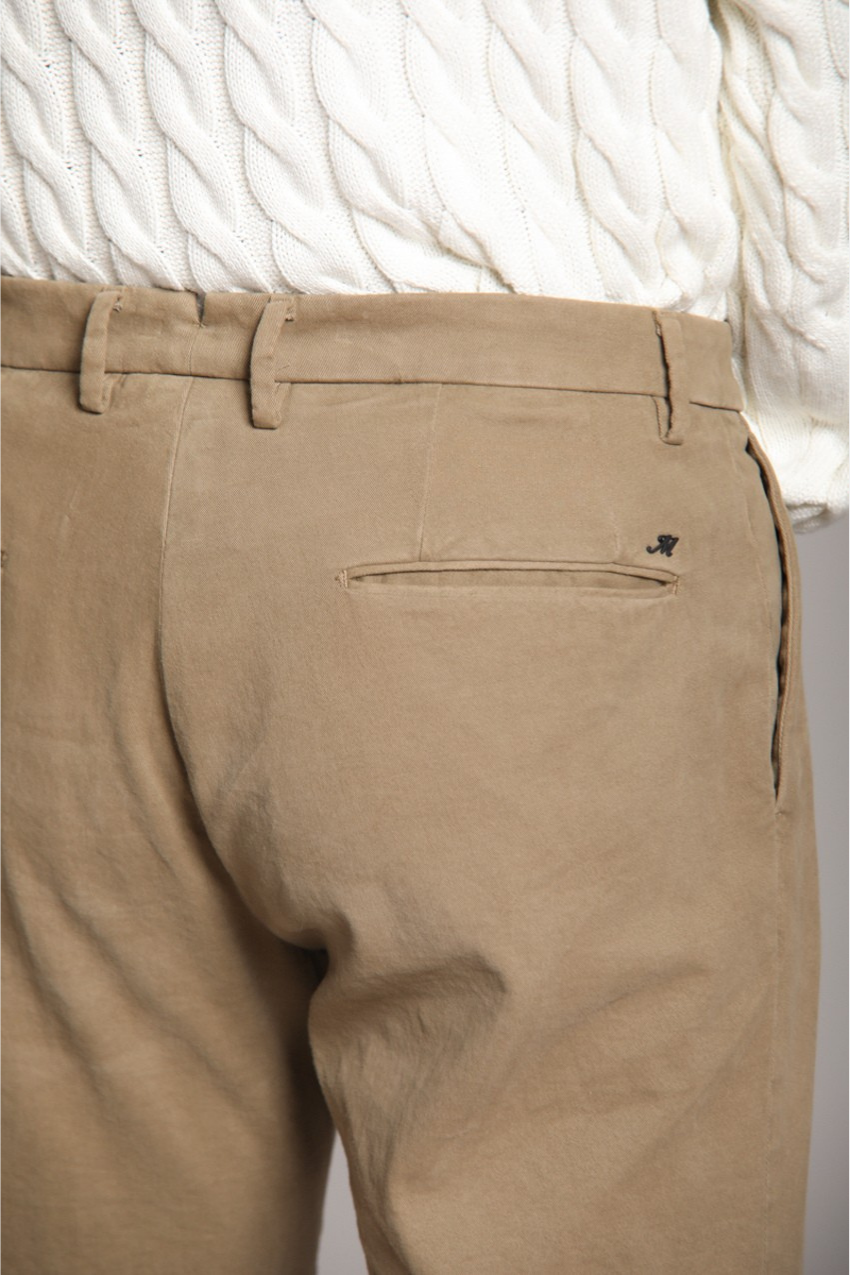New York Time 2 Pinces pantalon chino homme en coton et laine regular fit