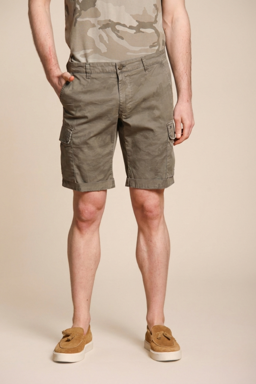 Chile bermuda cargo homme en coton imprimé camouflage slim fit ①