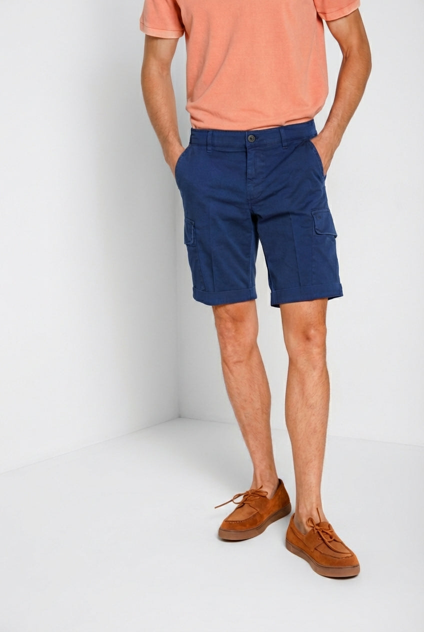 Chile Herren Cargo Bermuda aus Stretch-Satin slim fit ①