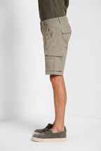 Chile bermuda cargo homme en satin stretch slim fit ①