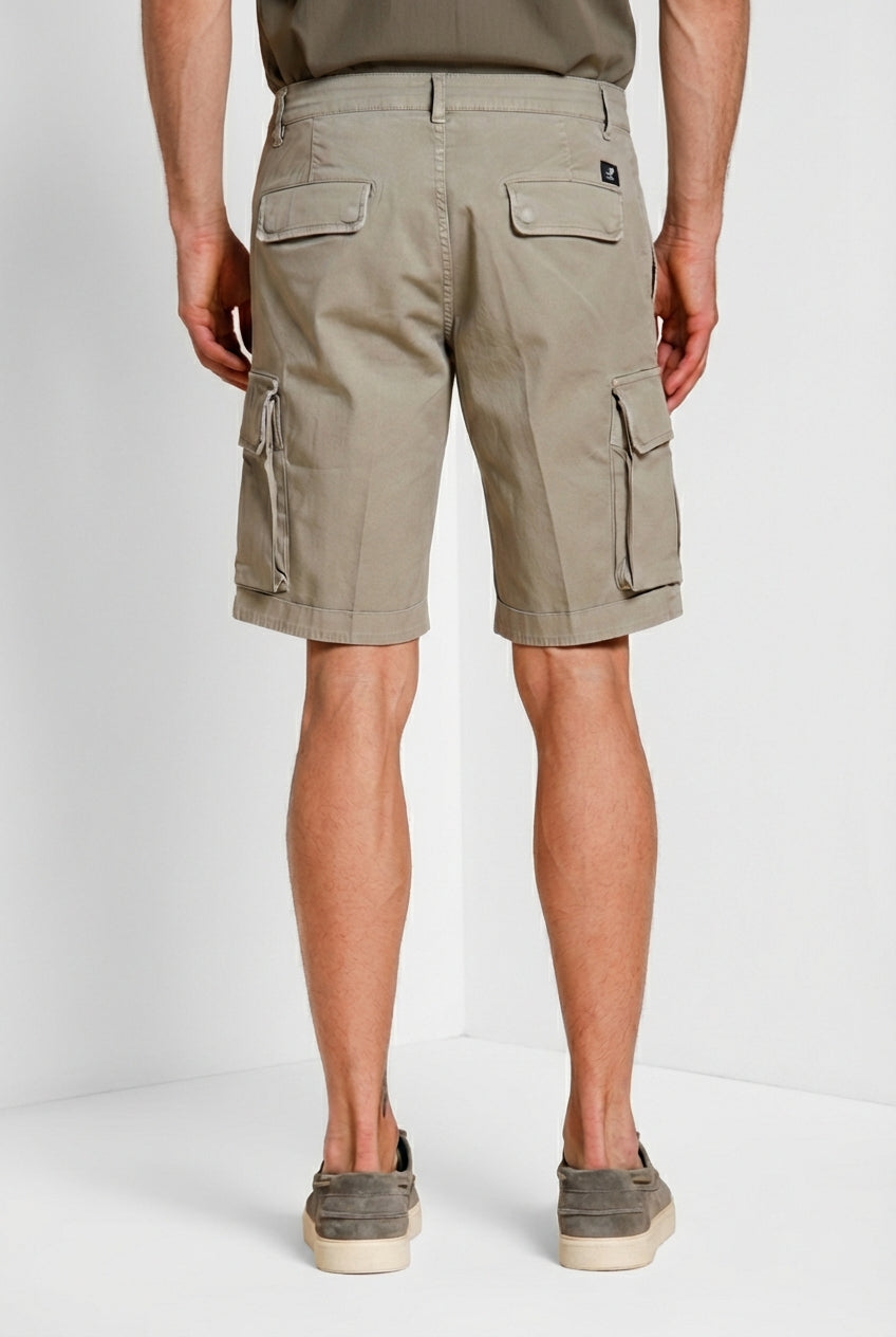 Chile bermuda cargo homme en satin stretch slim fit ①