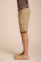 Chile bermuda cargo homme en satin stretch slim fit ①