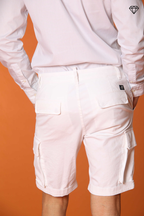 Chile men's cargo bermuda shorts in stretch satin slim fit ①