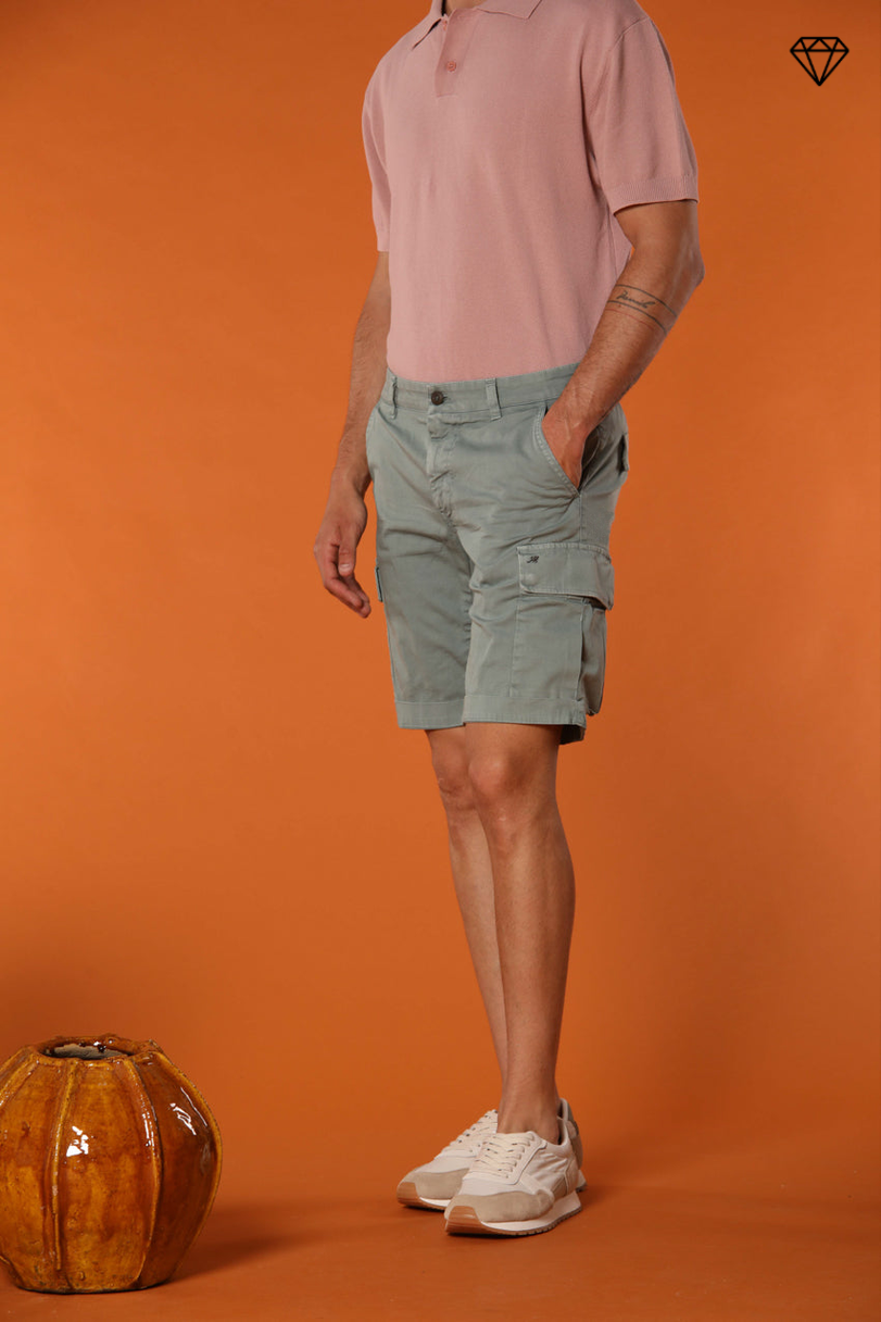 Chile men's cargo bermuda shorts in stretch satin slim fit ①