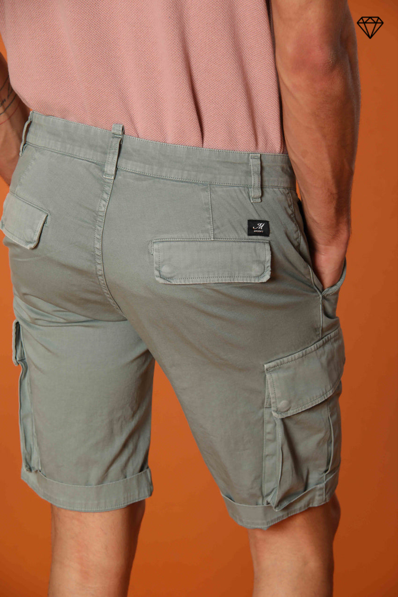 Chile men's cargo bermuda shorts in stretch satin slim fit ①