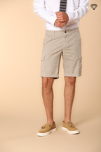 Chile men's cargo bermuda shorts in stretch satin slim fit ①