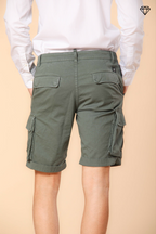 Chile men's cargo bermuda shorts in stretch satin slim fit ①