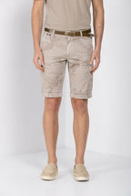 Chile bermuda cargo homme en twill imprimé camouflage slim fit ①
