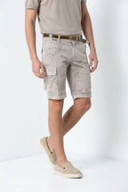 Chile bermuda cargo homme en twill imprimé camouflage slim fit ①