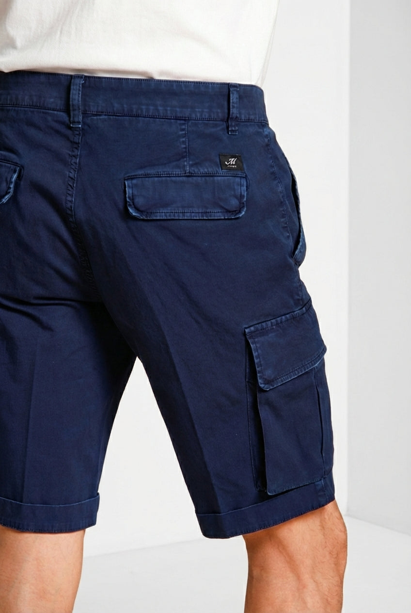 Chile men's cargo bermuda satin stretch slim fit ①