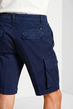 Chile men's cargo bermuda satin stretch slim fit ①
