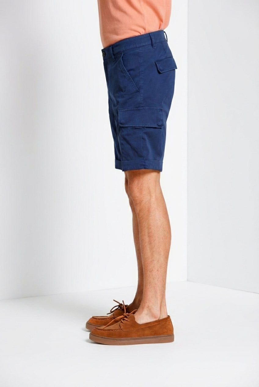 Chile Herren Cargo Bermuda aus Stretch-Satin slim fit ①