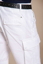 Chile bermuda cargo uomo in raso stretch slim fit ①