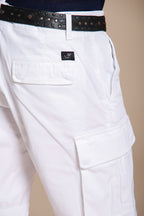 Chile men's cargo bermuda in stretch satin slim fit ①