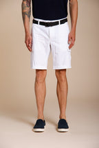 Chile bermuda cargo uomo in raso stretch slim fit ①