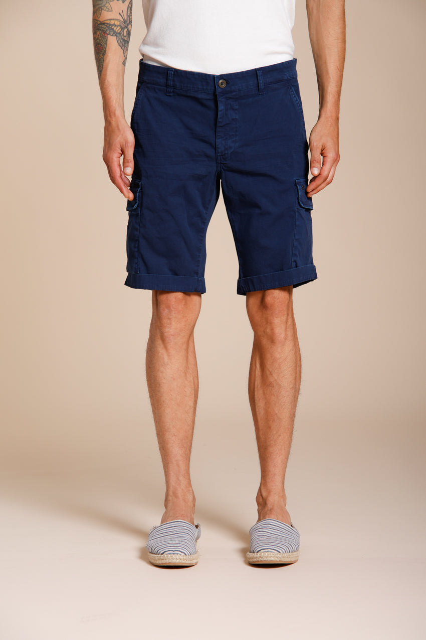 Chile men's cargo bermuda satin stretch slim fit ①