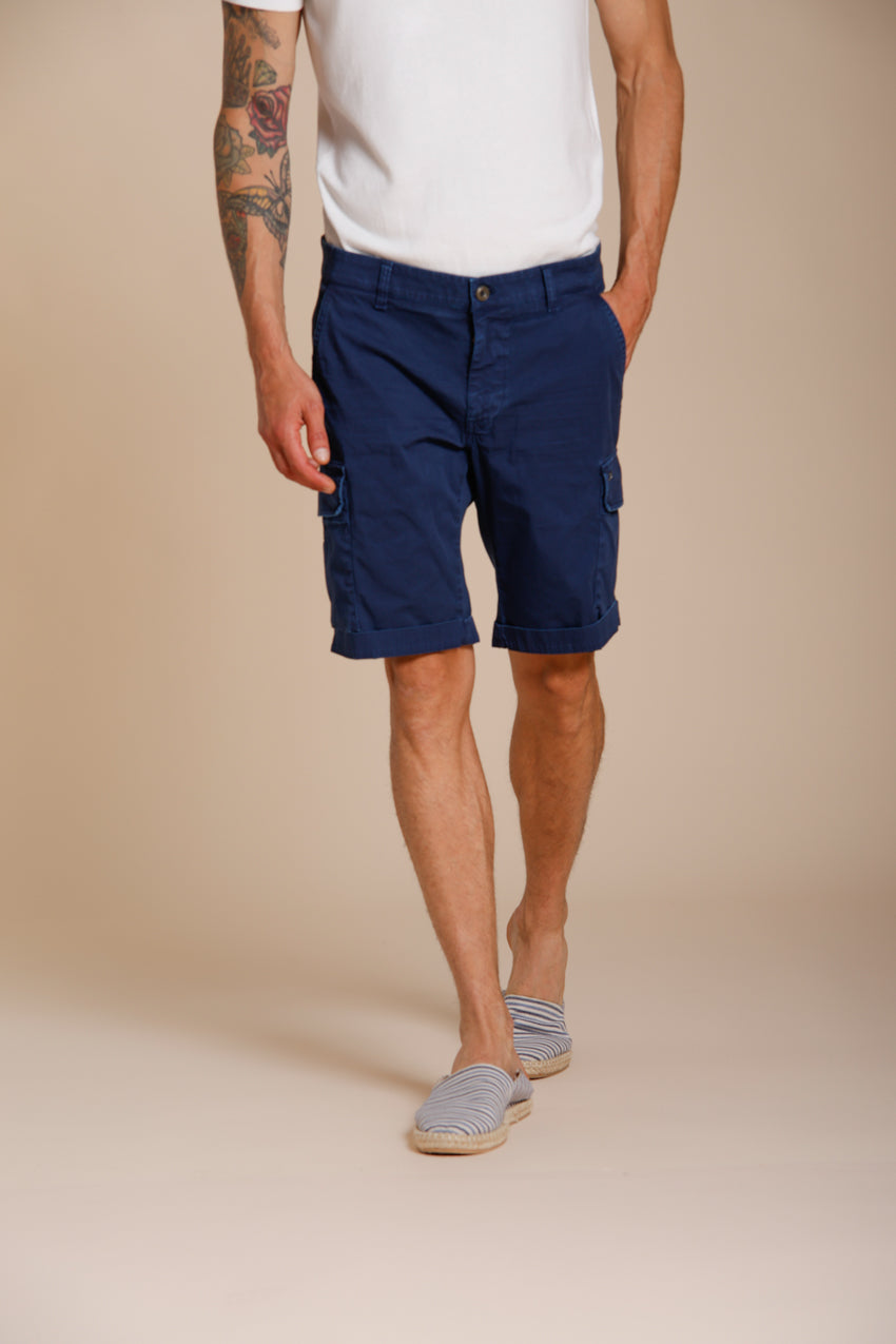 Chile men's cargo bermuda satin stretch slim fit ①