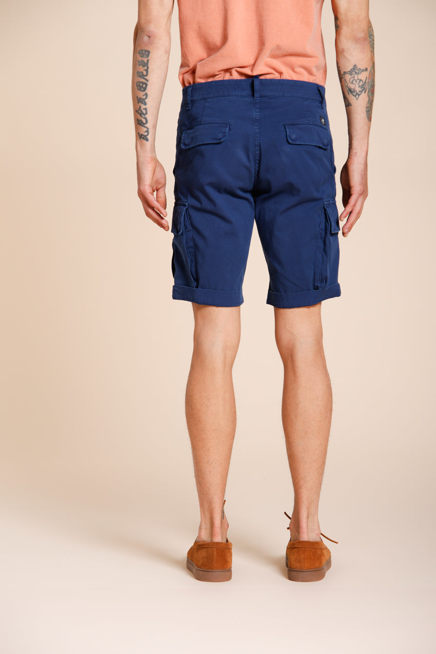 Chile bermuda cargo uomo in raso stretch slim fit ①