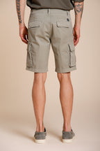 Chile bermuda cargo homme en satin stretch slim fit ①