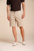 Chile bermuda cargo homme en satin stretch slim fit ①