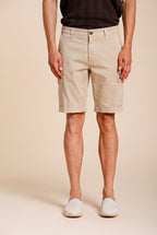 Chile bermuda cargo homme en satin stretch slim fit ①