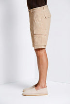 Chile bermuda cargo homme en satin stretch slim fit ①