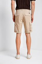 Chile bermuda cargo homme en satin stretch slim fit ①