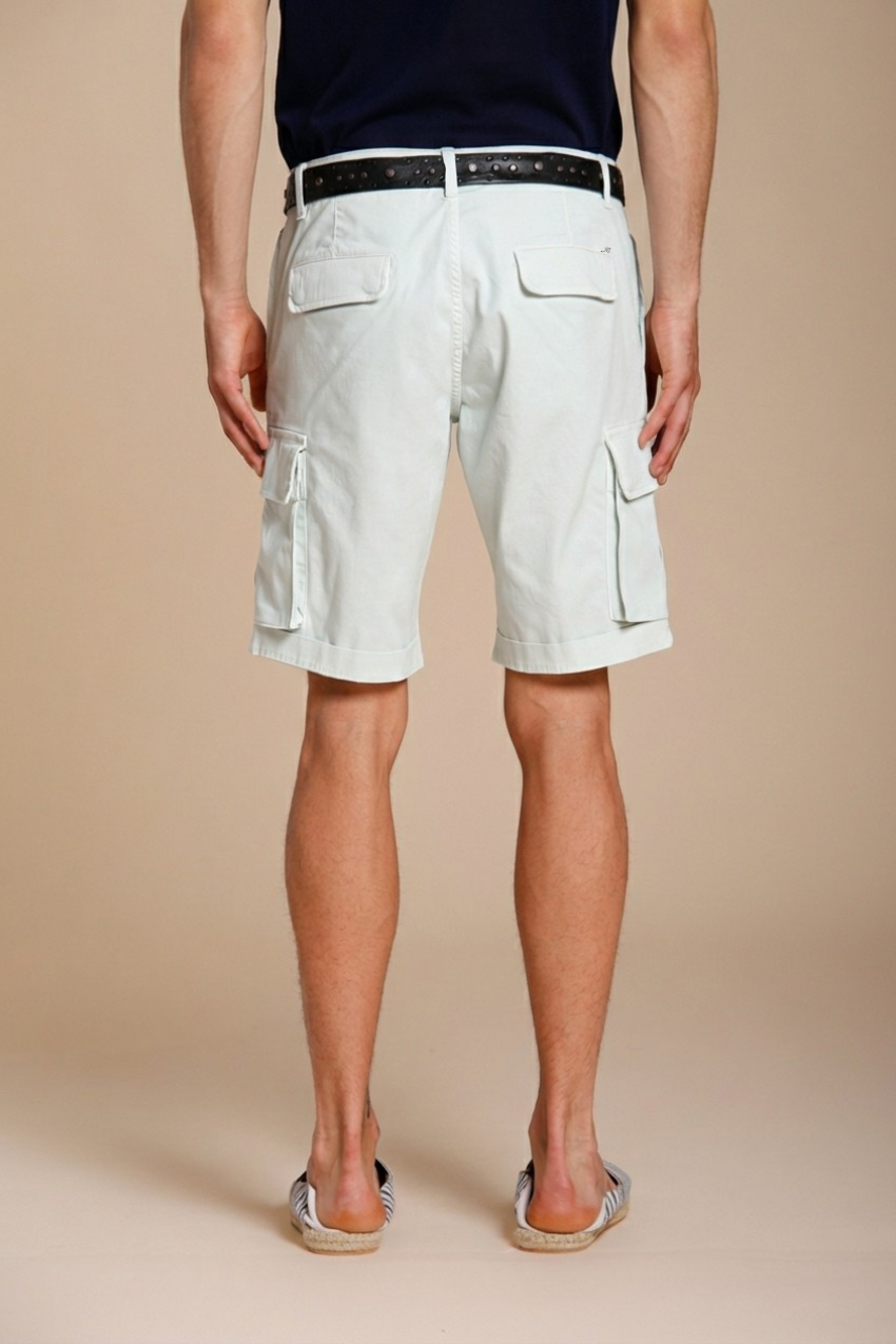 Chile men's cargo bermuda in stretch satin slim fit ①