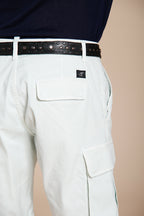 Chile men's cargo bermuda in stretch satin slim fit ①