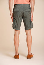 Chile bermuda cargo homme en satin stretch slim fit ①