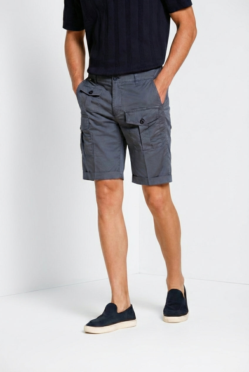 George Coolpocket Bermuda Cargo Herren aus Stretch-Gabardine Logo Edition carrot fit ①