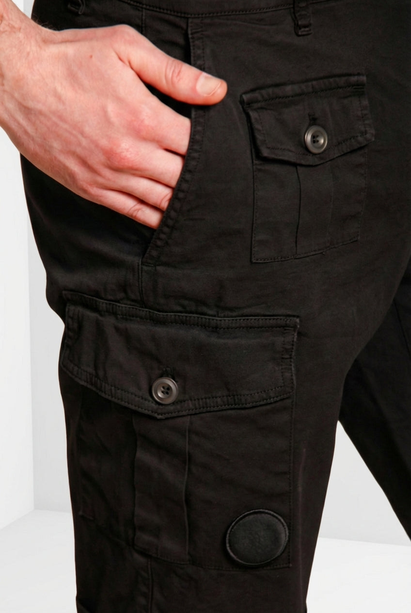 George Coolpocket men's cargo bermuda shorts in stretch satin logo edition carrot fit ①