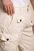 George Coolpocket Herren-Cargo-Bermuda aus Stretch-Satin logo edition Carrot Fit ①